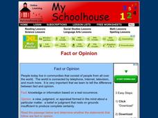 Fact or Opinion Interactive Fact or Opinion Interactive