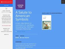 A Salute to American Symbols Lesson Plan A Salute to American Symbols Lesson Plan