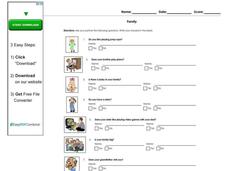 Family Worksheet Family Worksheet