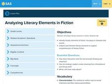 Analyzing Literary Elements in Fiction Lesson Plan Analyzing Literary Elements in Fiction Lesson Plan