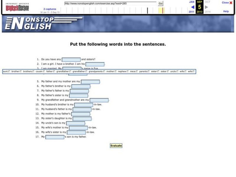 Family Terms Interactive Family Terms Interactive