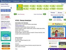 Famous Americans Lesson Plan Famous Americans Lesson Plan