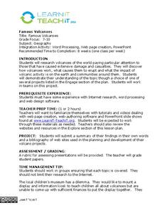Famous Volcanoes Lesson Plan Famous Volcanoes Lesson Plan