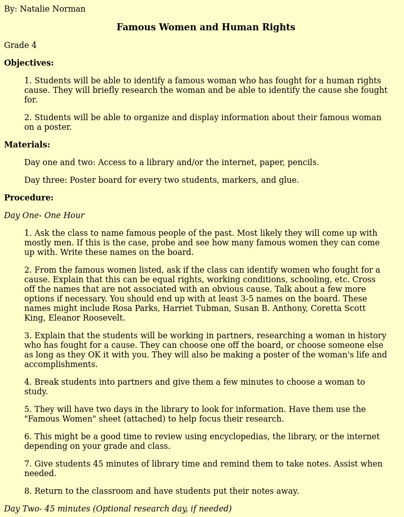 Famous Women and Human Rights Unknown Type Famous Women and Human Rights Unknown Type