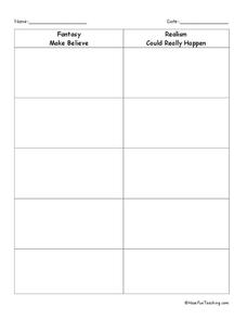 Fantasy vs. Realism Lesson Plan Fantasy vs. Realism Lesson Plan
