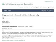 Blogging To Create A Community of Writers # 5 of 7 Lesson Plan Blogging To Create A Community of Writers # 5 of 7 Lesson Plan