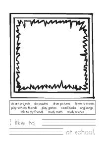Favorite School Activities Worksheet Favorite School Activities Worksheet