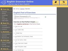Past Perfect Simple Negative Sentences Interactive Past Perfect Simple Negative Sentences Interactive
