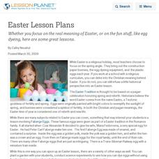 Easter Lesson Plans Lesson Planet Article Easter Lesson Plans Lesson Planet Article