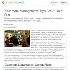 Classroom Management Tips For A Great Year Lesson Planet Article Classroom Management Tips For A Great Year Lesson Planet Article