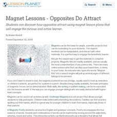 Magnet Lessons - Opposites Do Attract Lesson Planet Article Magnet Lessons - Opposites Do Attract Lesson Planet Article