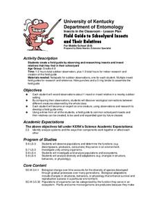 Field Guide to Schoolyard Insects and Their Relatives Lesson Plan Field Guide to Schoolyard Insects and Their Relatives Lesson Plan