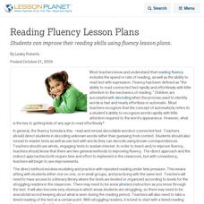 Reading Fluency Lesson Plans Lesson Planet Article Reading Fluency Lesson Plans Lesson Planet Article