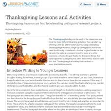 Thanksgiving Lessons and Activities Lesson Planet Article Thanksgiving Lessons and Activities Lesson Planet Article