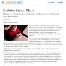 Diabetes Lesson Plans Lesson Planet Article Diabetes Lesson Plans Lesson Planet Article