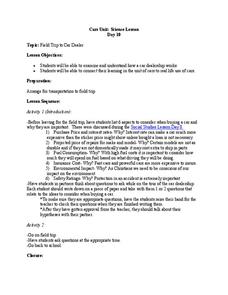 Field Trip to Car Dealer Lesson Plan Field Trip to Car Dealer Lesson Plan
