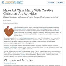 Make Art Class Merry With Creative Christmas Art Activities Lesson Planet Article Make Art Class Merry With Creative Christmas Art Activities Lesson Planet Article