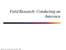 Field Research: Conducting an Interview PPT Field Research: Conducting an Interview PPT