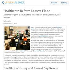 Healthcare Reform Lesson Plans Lesson Planet Article Healthcare Reform Lesson Plans Lesson Planet Article