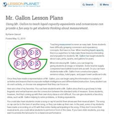 Mr. Gallon Lesson Plans Lesson Planet Article Mr. Gallon Lesson Plans Lesson Planet Article