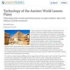 Technology of the Ancient World Lesson Plans Lesson Planet Article Technology of the Ancient World Lesson Plans Lesson Planet Article