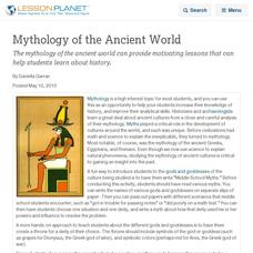 Mythology of the Ancient World Lesson Planet Article Mythology of the Ancient World Lesson Planet Article