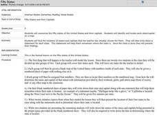 Fifty States Lesson Plan Fifty States Lesson Plan