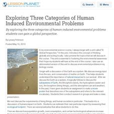 Exploring Three Categories of Human Induced Environmental Problems Lesson Planet Article Exploring Three Categories of Human Induced Environmental Problems Lesson Planet Article