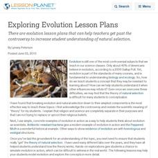Exploring Evolution Lesson Plans Lesson Planet Article Exploring Evolution Lesson Plans Lesson Planet Article