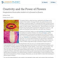 Creativity and the Power of Flowers Lesson Planet Article Creativity and the Power of Flowers Lesson Planet Article