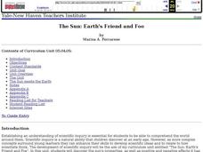 The Sun: Earth's Friend and Foe Unit Plan The Sun: Earth's Friend and Foe Unit Plan
