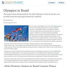 Olympics in Brazil Lesson Planet Article Olympics in Brazil Lesson Planet Article
