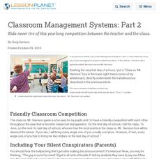 Classroom Management Systems: Part 2 Lesson Planet Article Classroom Management Systems: Part 2 Lesson Planet Article