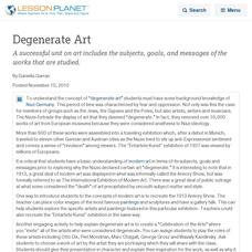 Degenerate Art Lesson Planet Article Degenerate Art Lesson Planet Article