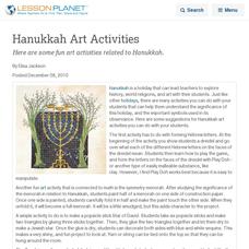 Hanukkah Art Activities Lesson Planet Article Hanukkah Art Activities Lesson Planet Article