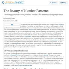 The Beauty of Number Patterns Lesson Planet Article The Beauty of Number Patterns Lesson Planet Article