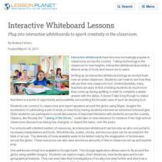 Interactive Whiteboard Lessons Lesson Planet Article Interactive Whiteboard Lessons Lesson Planet Article