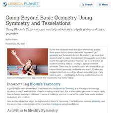 Going Beyond Basic Geometry Using Symmetry and Tesselations Lesson Planet Article Going Beyond Basic Geometry Using Symmetry and Tesselations Lesson Planet Article