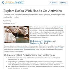 Explore Rocks With Hands On Activities Lesson Planet Article Explore Rocks With Hands On Activities Lesson Planet Article