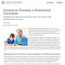Caveats in Choosing a Homeschool Curriculum Lesson Planet Article Caveats in Choosing a Homeschool Curriculum Lesson Planet Article