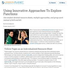 Using Innovative Approaches To Explore Functions Lesson Planet Article Using Innovative Approaches To Explore Functions Lesson Planet Article