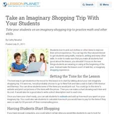 Take an Imaginary Shopping Trip With Your Students Lesson Planet Article Take an Imaginary Shopping Trip With Your Students Lesson Planet Article