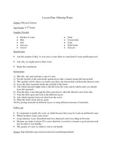 Filtering Water Lesson Plan Filtering Water Lesson Plan