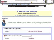 A Tale of Two Cities Quiz Worksheet A Tale of Two Cities Quiz Worksheet