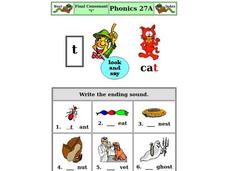 Final Consonant "t" Worksheet Final Consonant "t" Worksheet