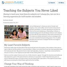Teaching the Subjects You Never Liked Lesson Planet Article Teaching the Subjects You Never Liked Lesson Planet Article