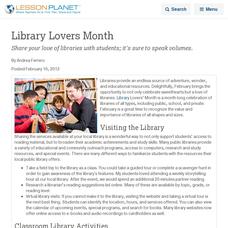 Library Lovers Month Lesson Planet Article Library Lovers Month Lesson Planet Article
