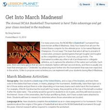 Get Into March Madness! Lesson Planet Article Get Into March Madness! Lesson Planet Article