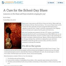 A Cure for the School-Day Blues Lesson Planet Article A Cure for the School-Day Blues Lesson Planet Article