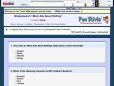 Shakespeare's Much Ado About Nothing: Fun Trivia Quiz Interactive Shakespeare's Much Ado About Nothing: Fun Trivia Quiz Interactive